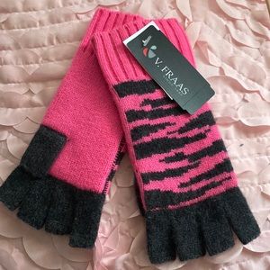 V. Fraas cashmeres gloves pink and dark gray